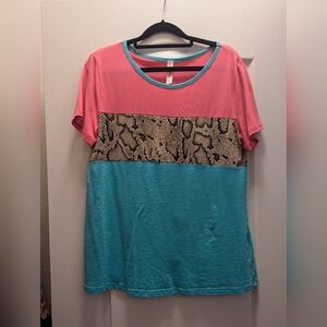 Women's Color Block Shirt Size M